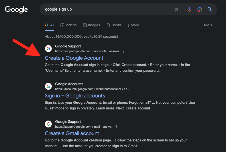 Create a Google Account 